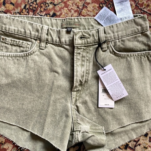 NWT Guess Green Denim Manila Short - Picture 5 of 7